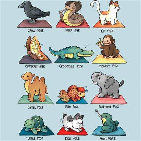 Yoga Poses With Animal Names Visually