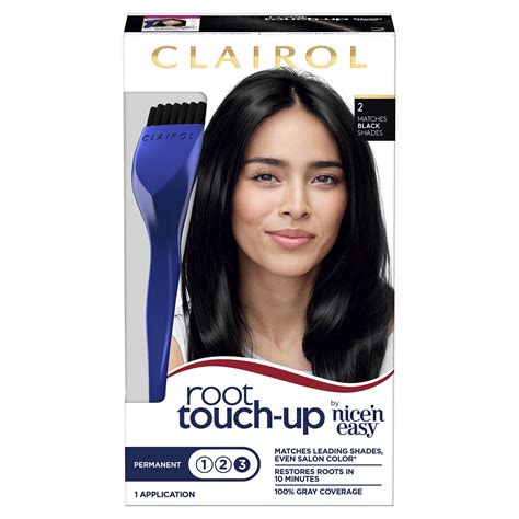 Clairol Root Touch-Up Permanent Hair Color Crème 2 Black, 1 Application ...