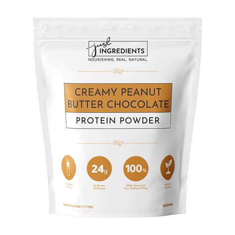 Creamy Peanut Butter Chocolate Protein Powder – Just Ingredients