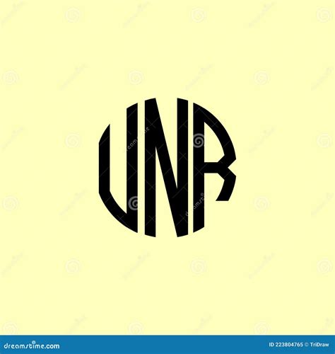 Creative Rounded Initial Letters UNR Logo Stock Vector - Illustration ...