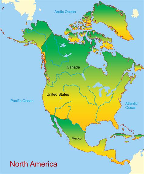 Printable North American Map