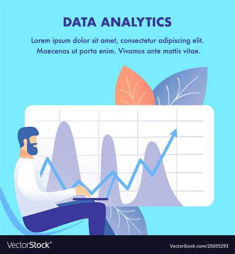 Corporate data analytics flat web banner template Vector Image