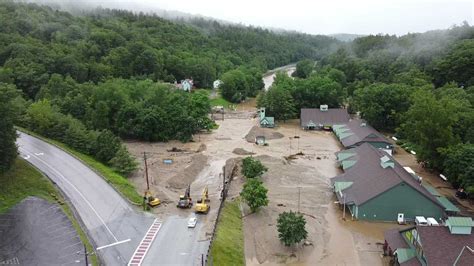 Vermont Flooding: See aerial video of flooding in Ludlow, VT