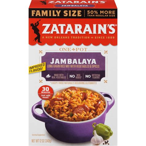 Zatarain's Jambalaya Rice - Family Size, 12 oz - Walmart.com