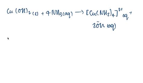 SOLVED:Write a balanced equation for the reaction of ammonia with (a) Cu^2+ (b) H^+ (c) Al^3+