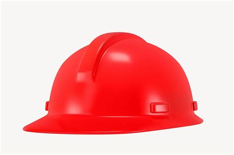 3D red safety helmet, element | Free Photo Illustration - rawpixel