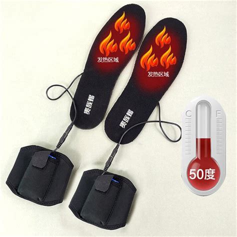 rechargeable battery heated insoles for shoes heated boot insoles ...