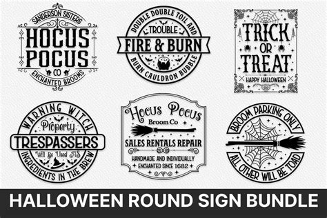 Vintage Halloween Sign Bundle Graphic by Creative Design 12 · Creative Fabrica