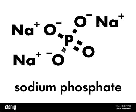 Sodium phosphate, chemical structure. Skeletal formula Stock Vector Image & Art - Alamy