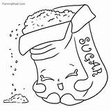 Bag Of Sugar Coloring Page Pages sketch template