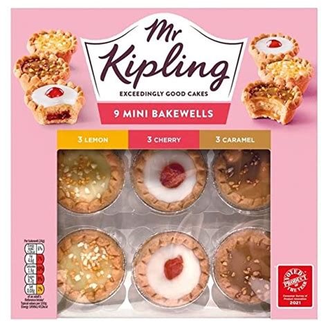 Amazon.com: Mr Kipling Mini Bakewell Tarts 9 Pack, 220g : Grocery ...