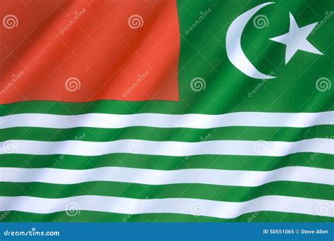 Flag of Kashmir - India stock image. Image of crescent - 50551065