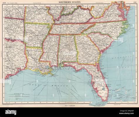 Southern states map usa hi-res stock photography and images - Alamy