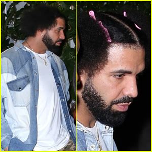 Drake Pulls His Hair Back in Pink Ribbons During Night Out in West ...