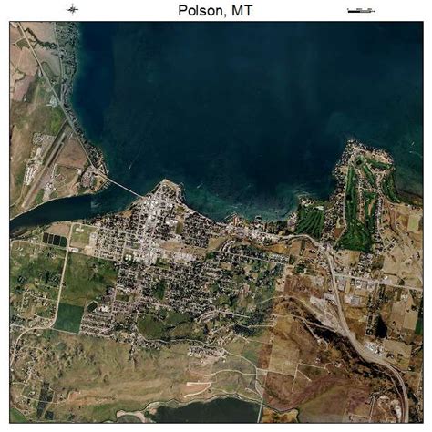 Aerial Photography Map of Polson, MT Montana