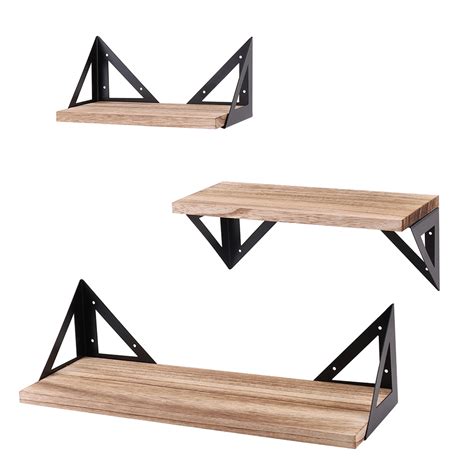 Heavy Duty Wood Floating Shelves Wall Mounted Storage Shelves f Kitchen Bathroom | eBay