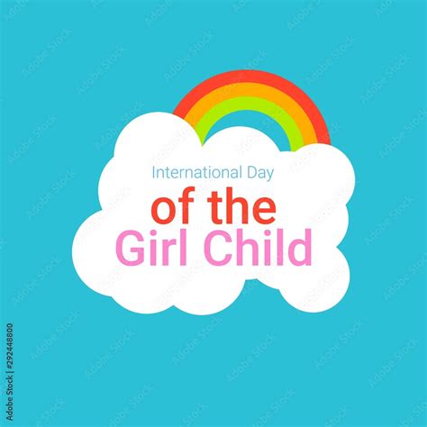 international day of the girl child design template Stock Illustration ...