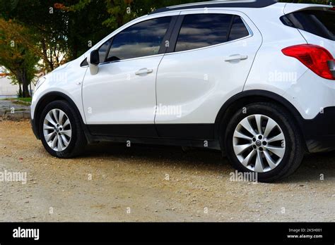 Opel Mokka white color outdoor Stock Photo - Alamy