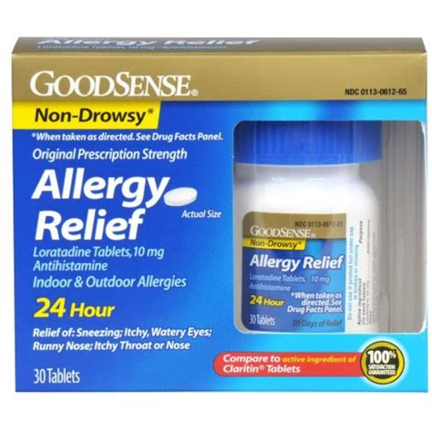 Good Sense Allergy Relief Loratadine Tablets, 10 mg 30 ea - Walmart.com ...