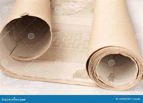 Antique wallpaper roll stock photo. Image of roll, paper - 144926702