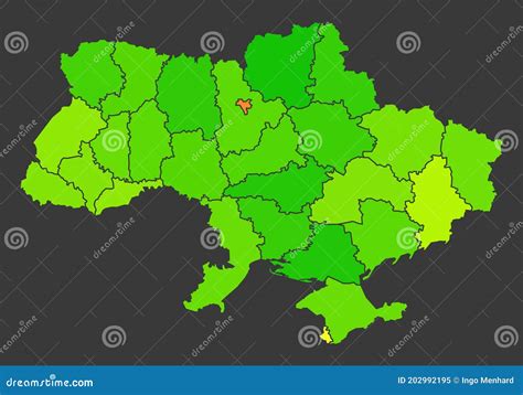 Ukraine Population Heat Map As Color Density Illustration Royalty-Free Stock Photo ...