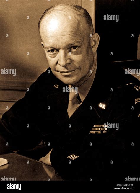 General Dwight D. Eisenhower, Supreme Allied Commander, at his Stock Photo, Royalty Free Image ...