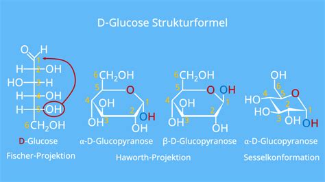 Glucose • einfach erklärt, D- und L-Glucose · [mit Video]