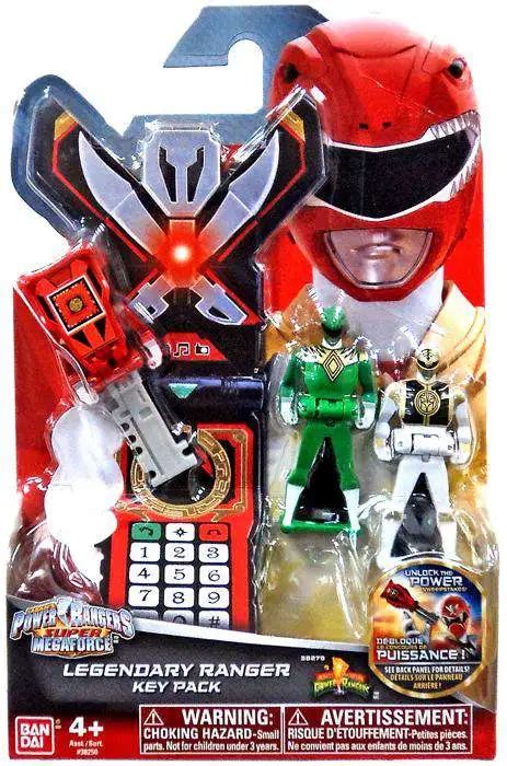 Power Rangers Super Megaforce Legendary Ranger Key Pack Roleplay Toy Mighty Morphin, Green White ...