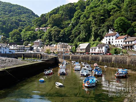 Lynmouth Harbour in early morning at low tide Photograph by Louise ...