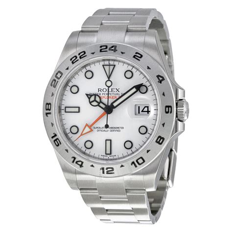 Rolex Explorer II White Dial Stainless Steel Oyster Bracelet Automatic Men's Watch 216570WSO ...