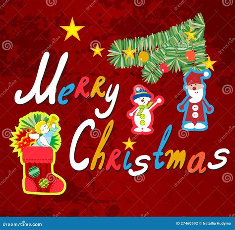 Handwriting. Merry Christmas. Stock Vector - Illustration of hand, painting: 27460592