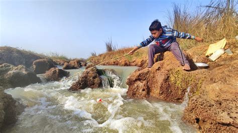 🐠🐠 Fishing Video // The Village Boy Is Fishing In The Spring Of The River With A Hook - YouTube