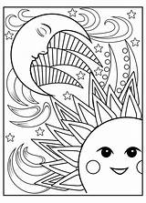 Fun Sun And Moon coloring Page  Download Print Or Color Online For Free sketch template