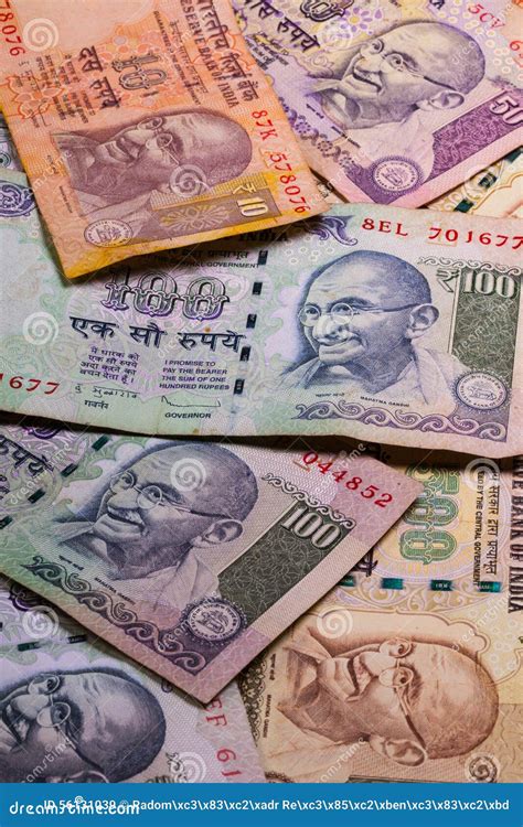 Different Banknotes from India Stock Image - Image of credit, banking: 56131039