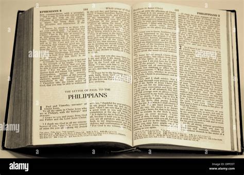 Bible - Letter of Paul to the Philippians Stock Photo - Alamy