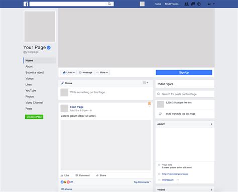 Facebook Page Mockup Template