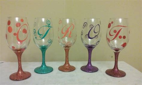 Personalized Initial Glasses | Personalized wine, Personalized initials ...