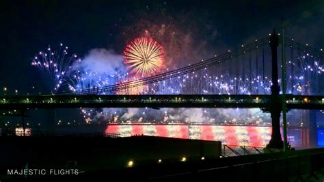 New York City July 4, 2019 Fireworks Brooklyn Bridge 4K - YouTube