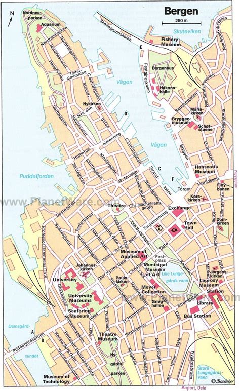 Bergen Map - Tourist Attractions | Norway, Bergen, Norway map