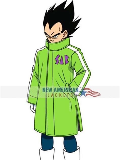 Dragon Ball Super Broly Vegeta Sab Green Leather Coat Jacket Goku Sab ...