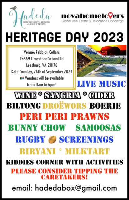 Celebrate SA Heritage Day in Virginia, USA - SA People