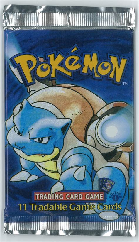 Pokemon Base Set 1 FIRST EDITION Booster Pack - Blastoise Art - UNSEARCHED | DA Card World