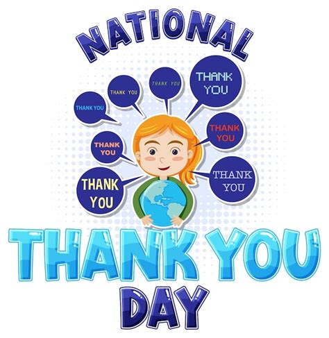 Free Vector | Happy National Thank You Day Banner