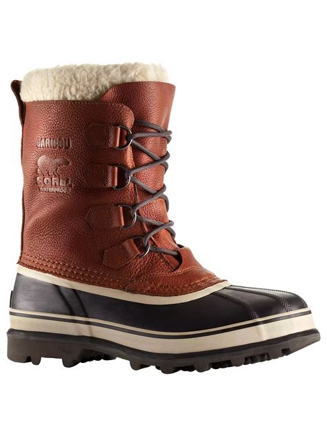 Sorel Caribou Men's Winter Snow Boots, Brown at John Lewis & Partners