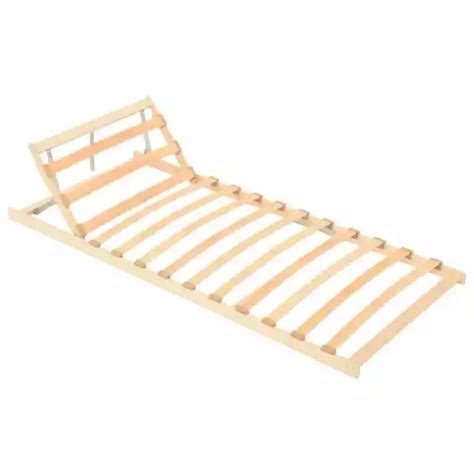 MODERN SLATTED BED Base with 13 Slats Adjustable Head 70x200 cm UK New ...