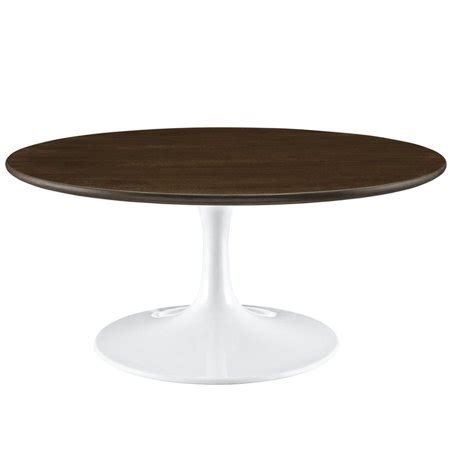 Modway Lippa 35.5" Round Coffee Table in Walnut - Walmart.com