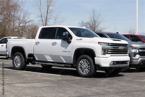 Chevrolet Silverado 2500HD display at a dealership. The Chevy Silverado ...