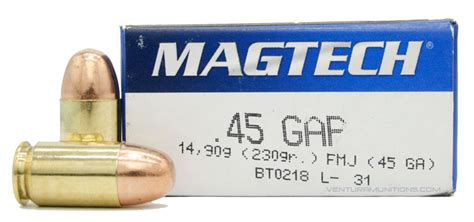 Magtech 45 GAP 230gr FMJ Ammo - 50 Rounds - Ventura Munitions