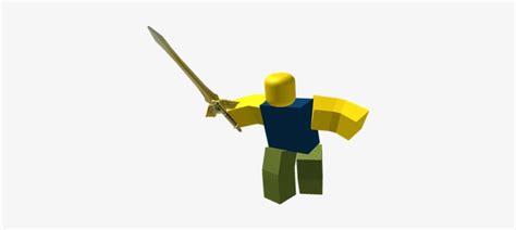 Download Noob Attack- Golden Sword Gladiator - Roblox Noob With Sword | Transparent PNG Download ...