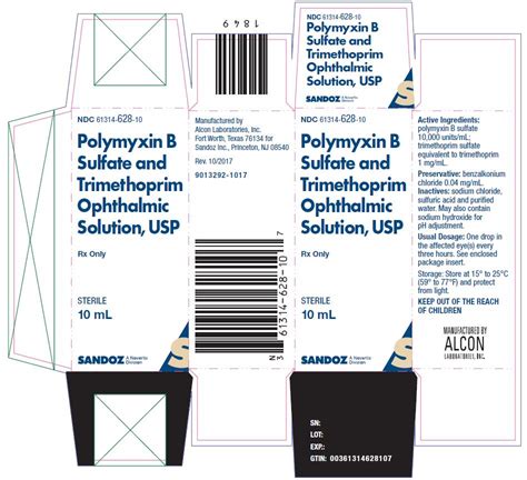 Polymyxin B Sulfate And Trimethoprim Solution Information, Side Effects, Warnings and Recalls